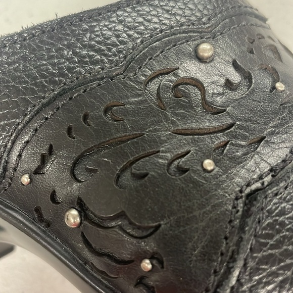 NURTURE BY LAMAZE WOMEN'S BLACK LEATHER MULES SIZE 5.5 - Picture 4 of 12